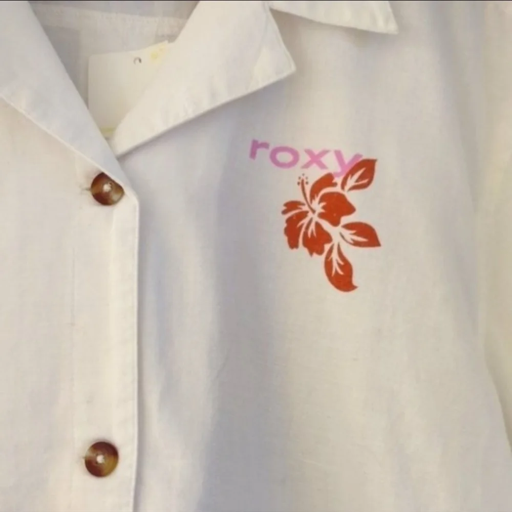 ROXY | Surf.Kind.Kate White Linen Short Sleeve Shirt - Picture 5 of 7